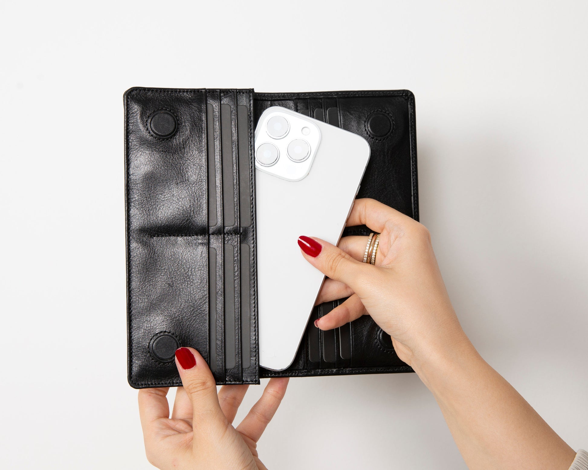 Sedona Leather Unisex Wallet – Genuine Leather Wallet with Phone Pocket & Card Organizer-6