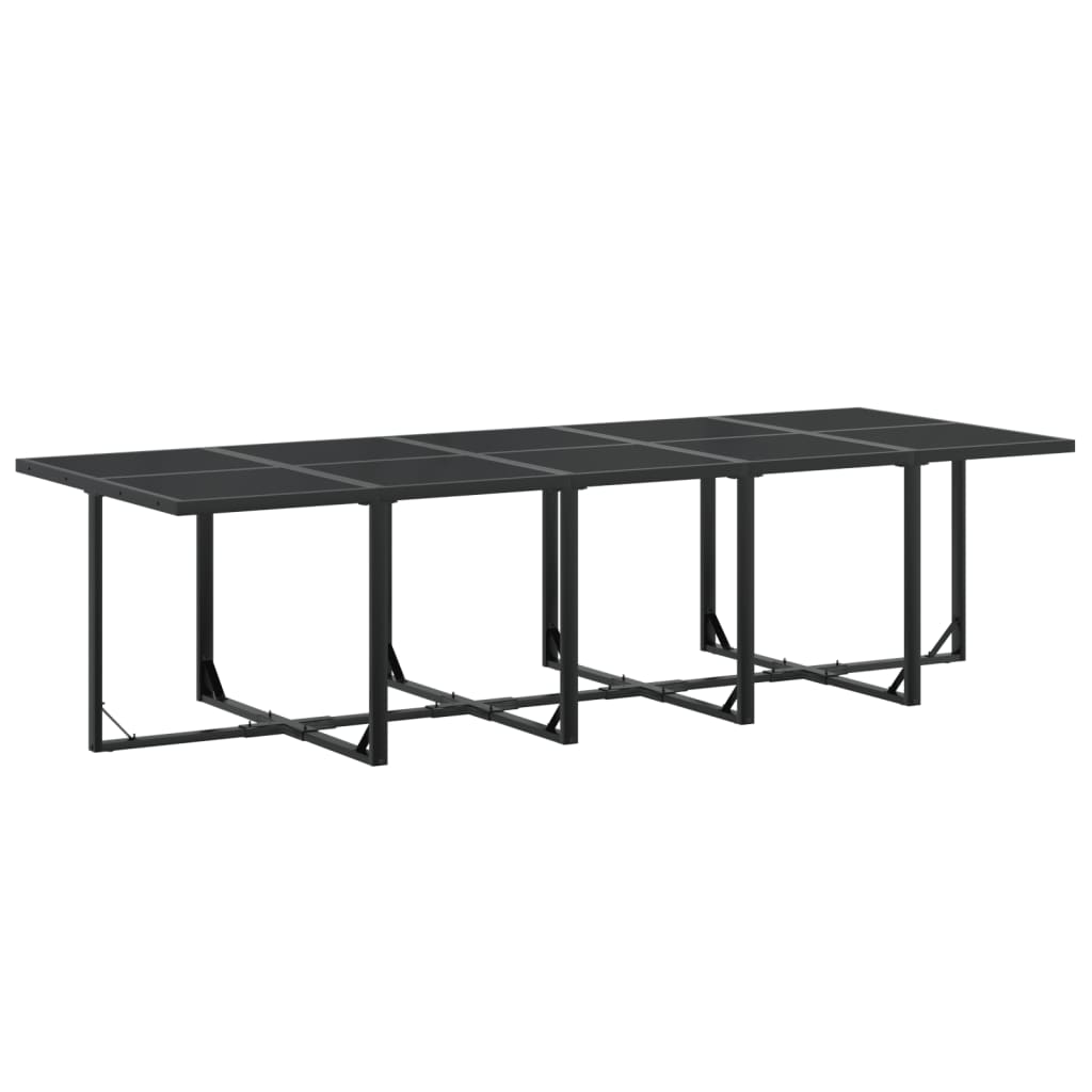 vidaXL Patio Dining Set Table and Chair Garden Outdoor Furniture Black Textilene-0