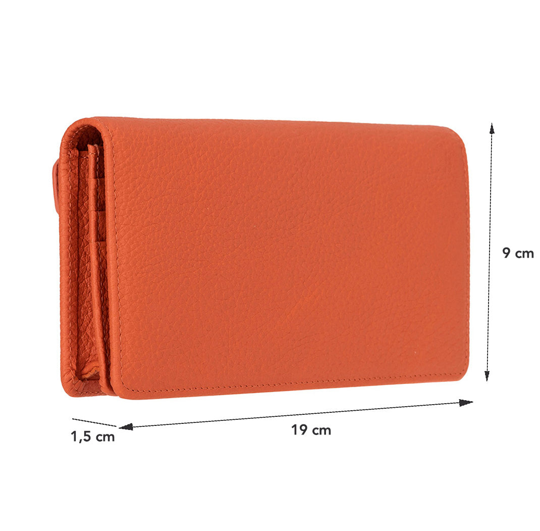 Sedona Leather Unisex Wallet – Genuine Leather Wallet with Phone Pocket & Card Organizer-3