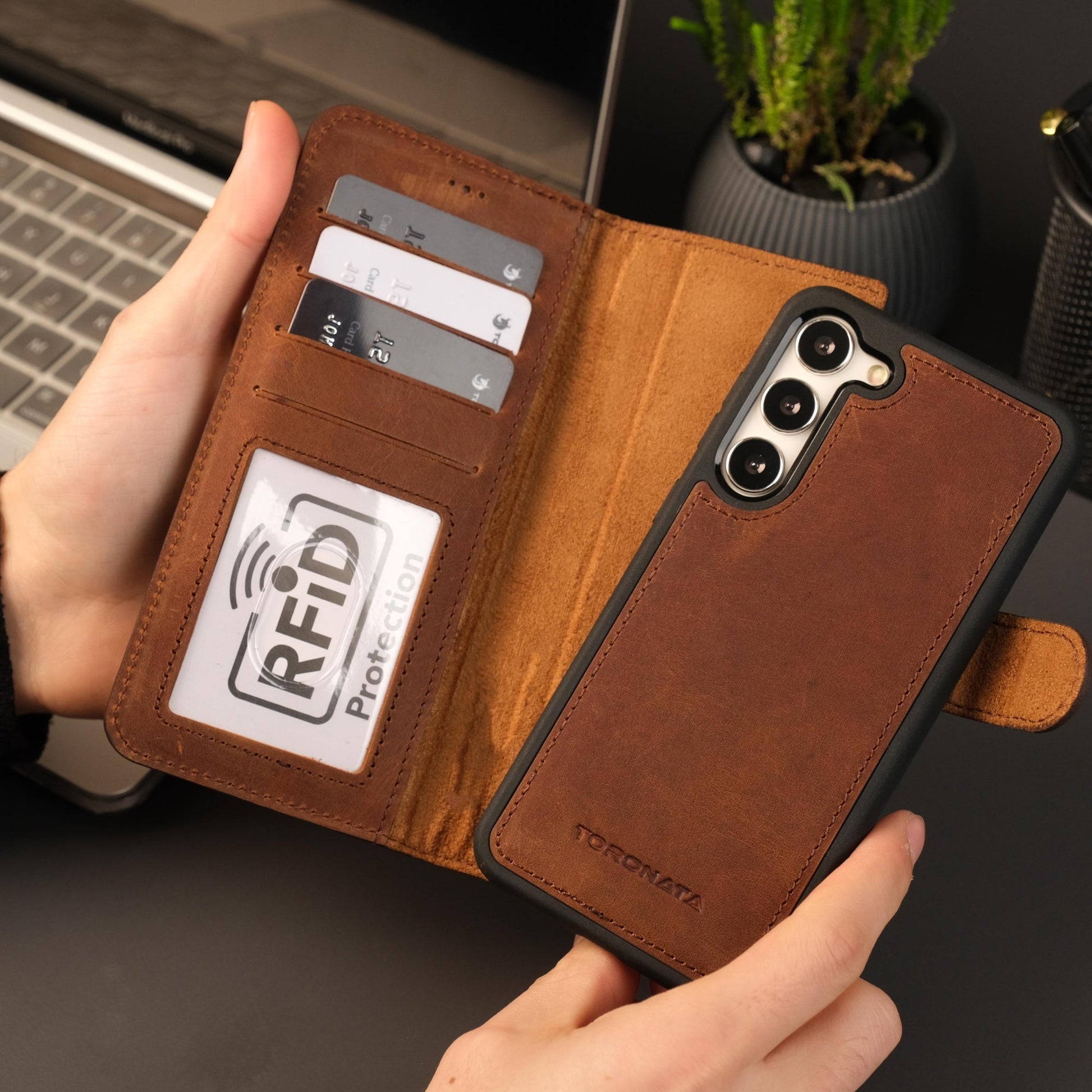 Leather Samsung Galaxy S25 Plus Wallet Case | Buffalo-0